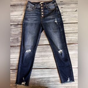 TILLEY FRAYED ANKLE HIGH WAISTED SKINNY size 5/26